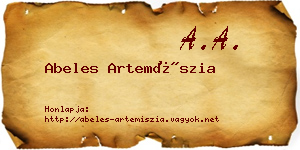 Abeles Artemíszia névjegykártya